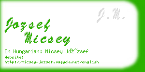 jozsef micsey business card